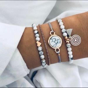 Boho Tassel Bracelet Set
